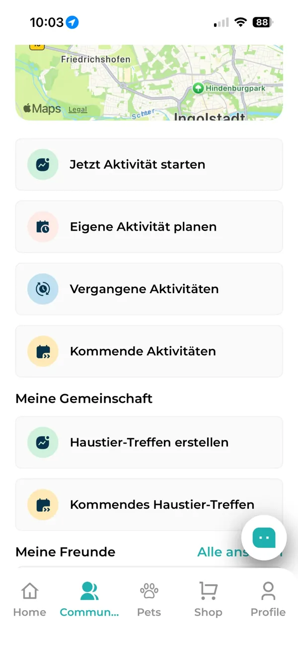 YourPetDiary: Community & Treffen